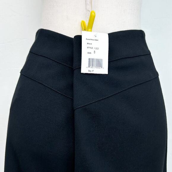 Cabi Black Ponte Stretchy Seamed Pencil Skirt NWT - Picture 6 of 10